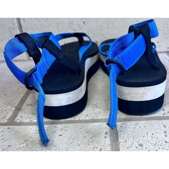 Teva Universal Flatform Sandal Blue Black White Unisex Outdoor Waterproof Size 9